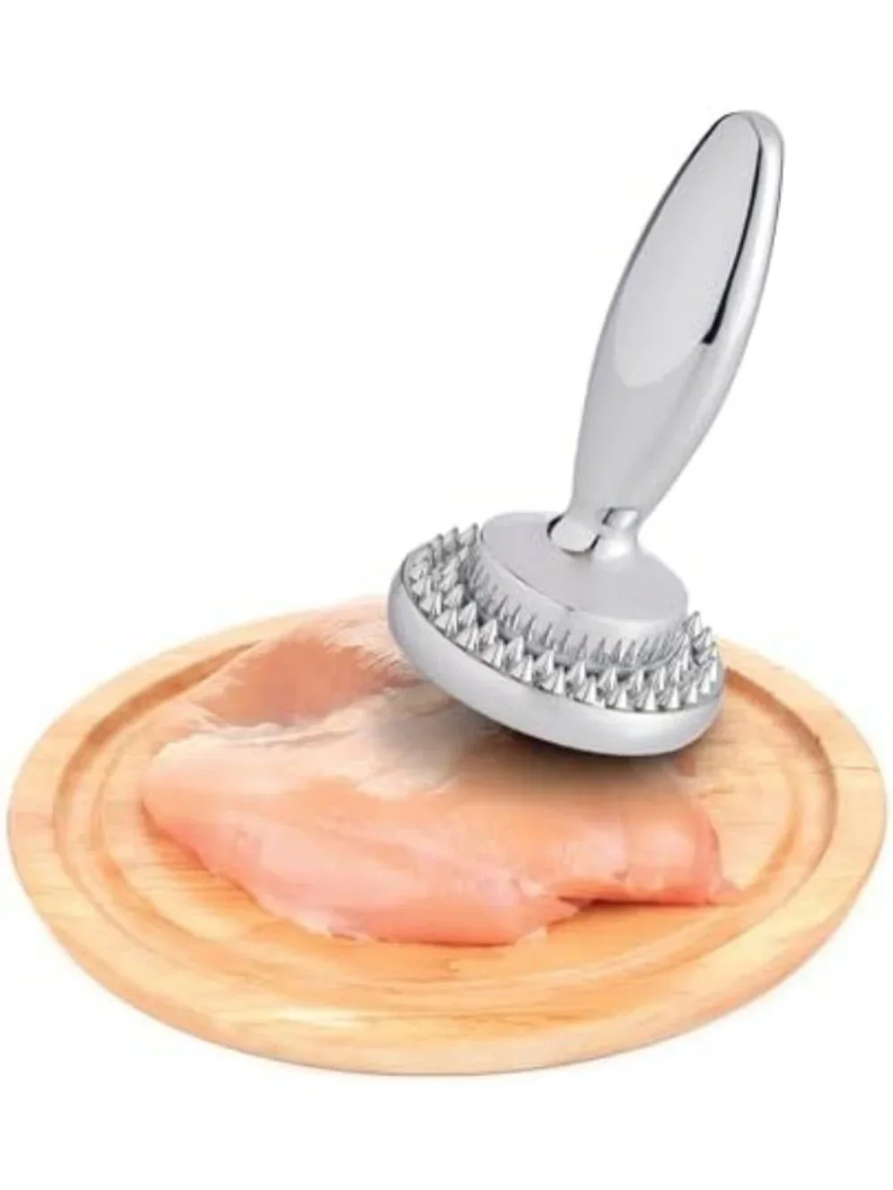 Dual Sided Meat Tenderizer & Marinating Tool - Chrome-Plated Zinc, Heavy Duty